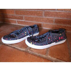 Under Armour 5Y Grey w/Multicolored Paint Spatter Lace Up Sneaker